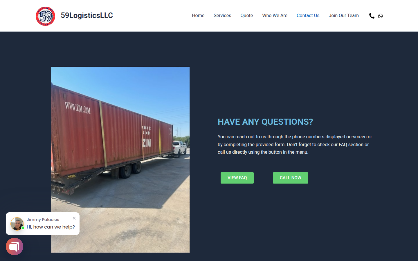 Página de 59 Logistics con servicios de transporte y logística