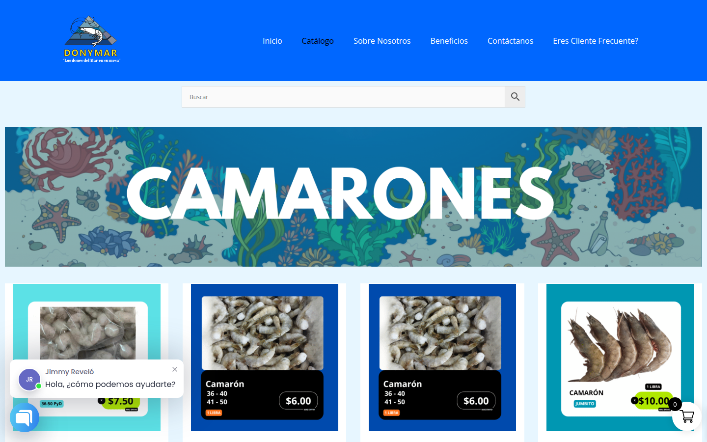 Sitio web de DonyMar con diseño moderno y navegación clara
