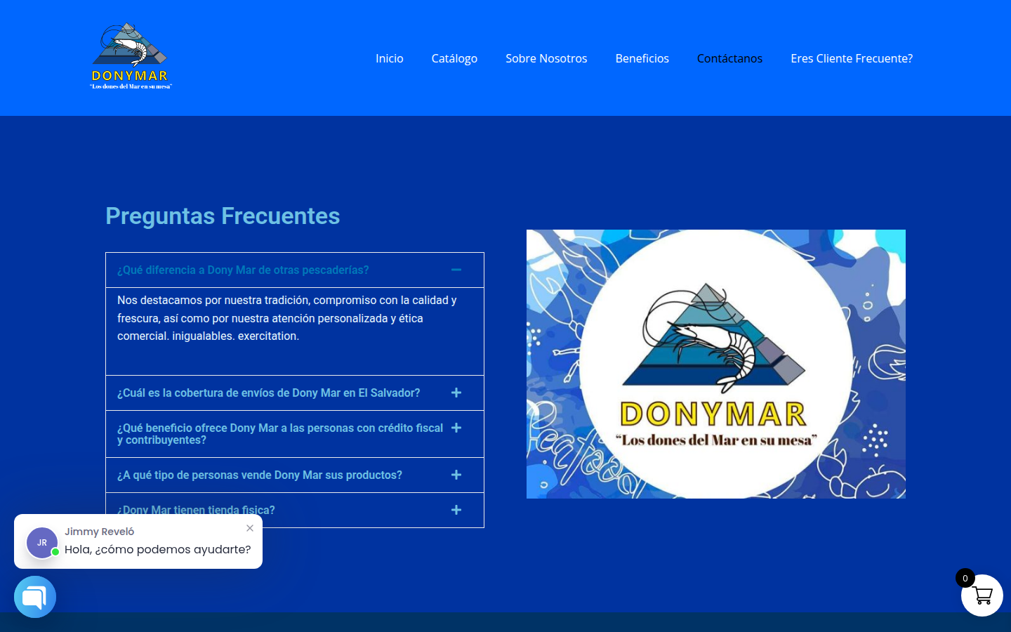 Página web de DonyMar con diseño claro, moderno y profesional
