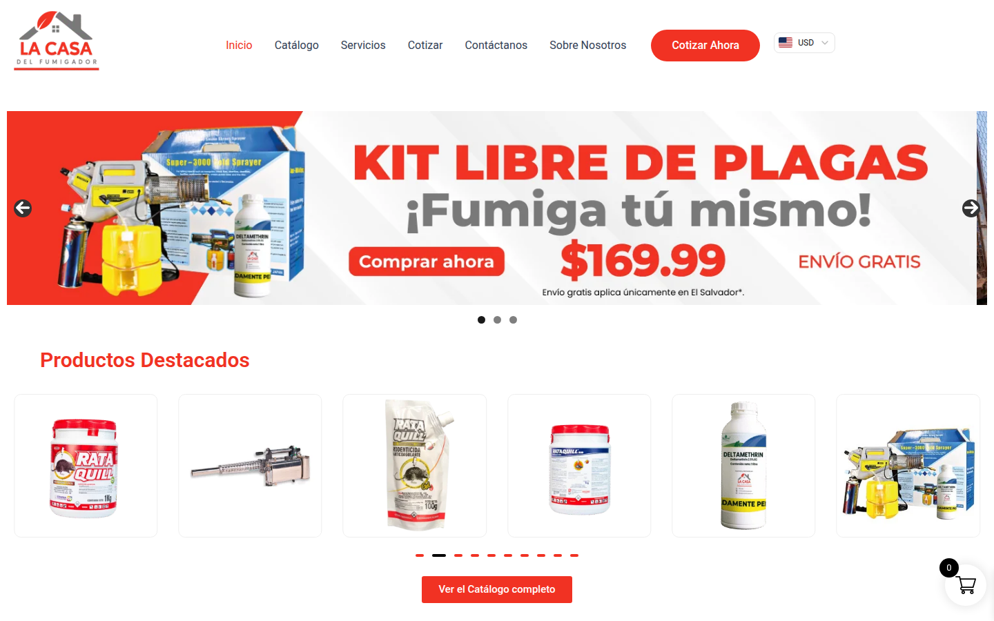 Proyectos de sitios web: diseño para La Casa del Fumigador