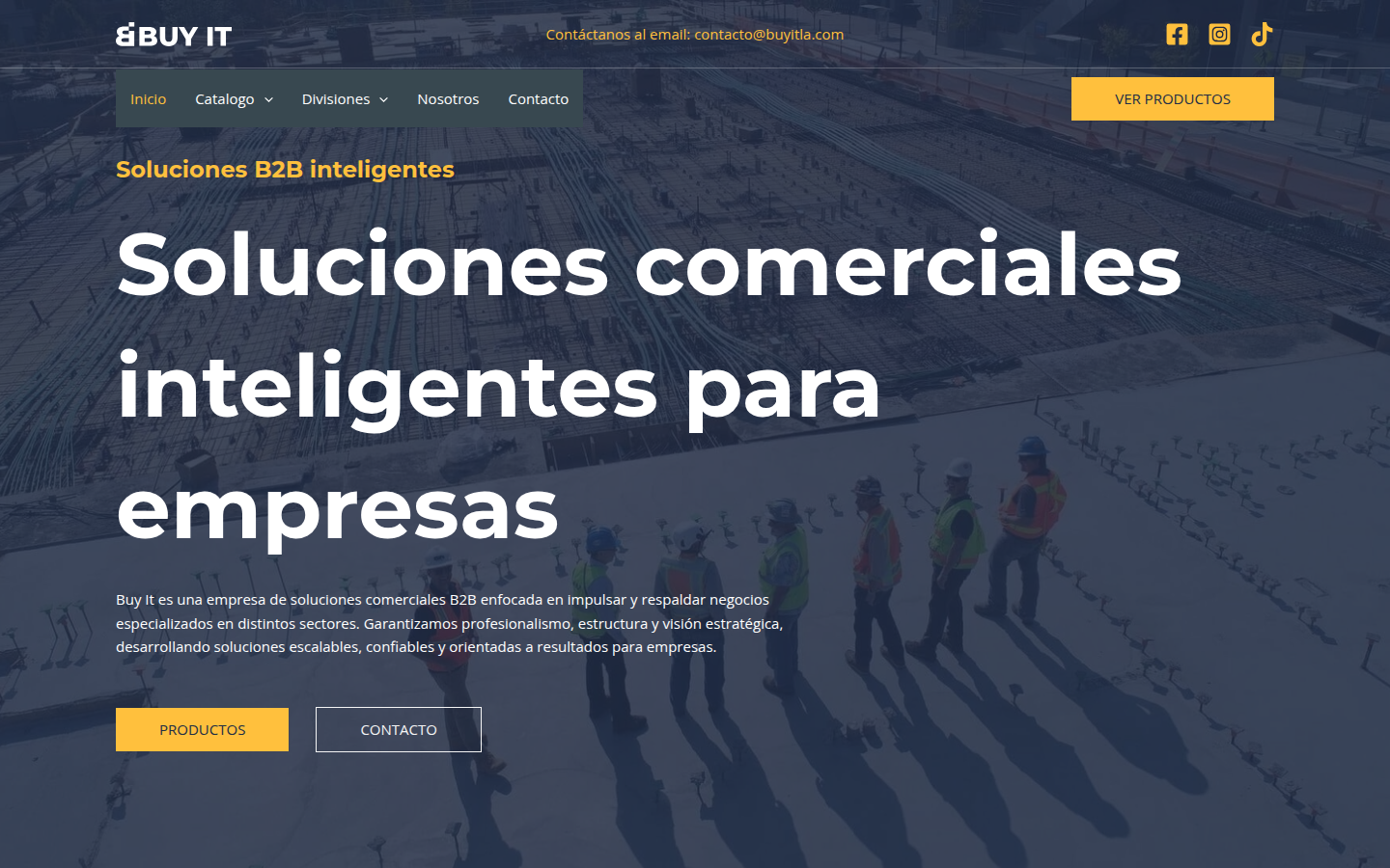 Sitio web de Buy It con diseño profesional para empresas