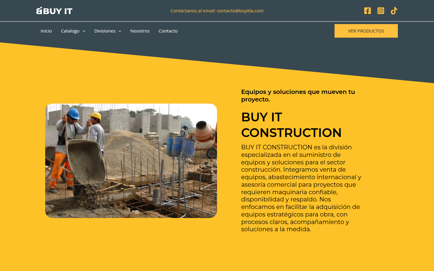 Diseño web B2B para empresa de maquinaria Buy It