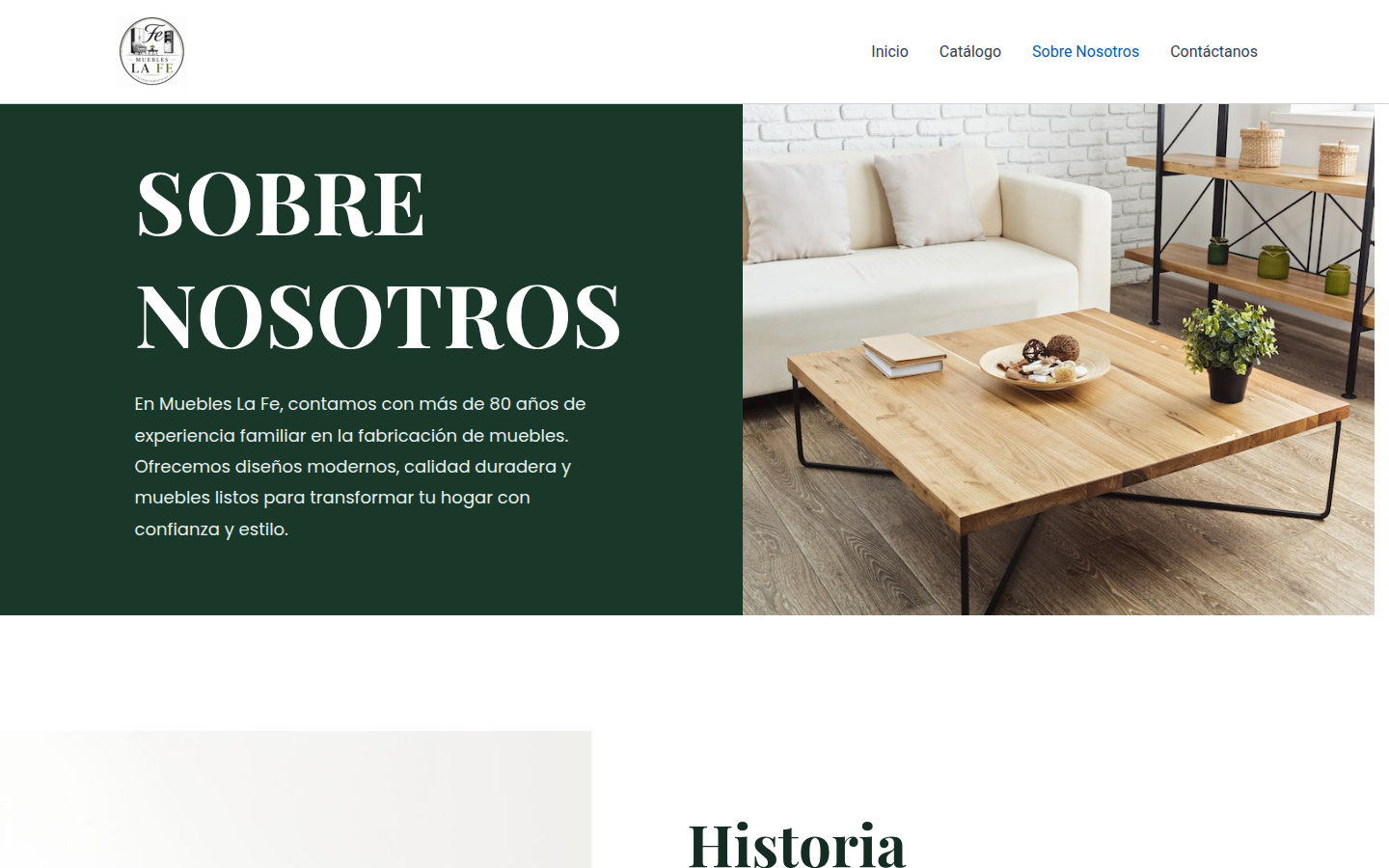 muebleslafe sobre nosotros
